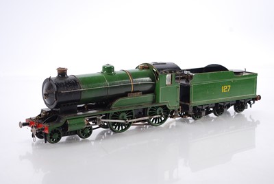 Lot 357 - Scratch built Gauge 1 4-4-0 Loco & Tender Green named 'Newbury'