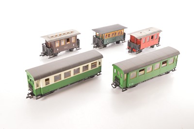 Lot 410 - LGB 2 and 4 axle coaches (5)