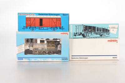 Lot 430 - Marklin Gauge 1 Steam Locomotive & Wagons (4)