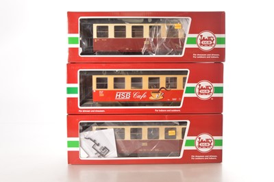 Lot 439 - LGB HSB Café and Passenger Carriages (3)
