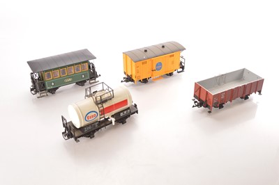 Lot 443 - LGB carriage and Wagons (4)