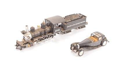 Lot 479 - Delton 2225 G Gauge D&RGW C-16 2-8-0 loco and Car
