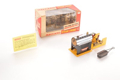 Lot 500 - A boxed Malins-for-Meccano live Steam Stationary Engine