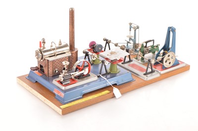 Lot 505 - A made-up Wilesco live Steam-powered Workshop