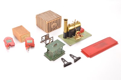 Lot 514 - A restored Luton Bowman Steam engine with two Bowman 'water motors' and other items (qty)