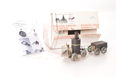 Lot 544 - A live Steam gas-fired Lutz Hielscher 'Pepper' Gauge 1 0-4-0 Locomotive and Tender