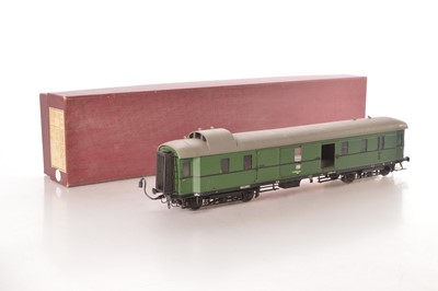 Lot 587 - J & M Model (Dorset) Gauge 1 Cintinental outline DB all green Baggage car