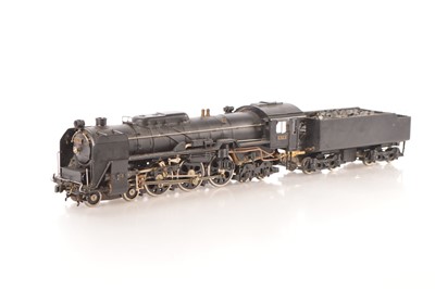 Lot 606 - Aster Hobbies Gauge 1 Japanese outline C62 JNR 4-6-4 Loco & Tender black 'Hudson'