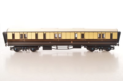 Lot 621 - Custom Carriages or similar Gauge 1 (10mm scale) GWR Full brake coach