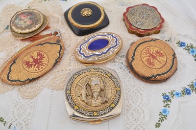 Lot 301 - Unmarked continental vintage compacts