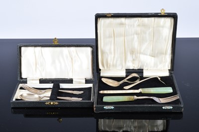 Lot 393 - Two cased Christening sets