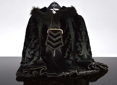 Lot 487 - A Victorian cape and later evening bag