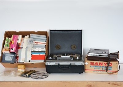 Lot 555 - Tandberg and Sanyo Reel to Reels / Microphones / Tapes
