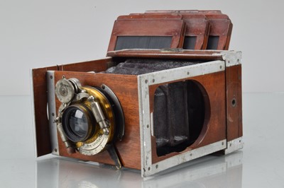 Lot 9 - A Shew & Co. Aluminium Xit Quarter Plate Strut Camera
