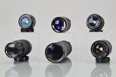 Lot 50 - A Group of Olympus OM Zoom and OM Mount Lenses