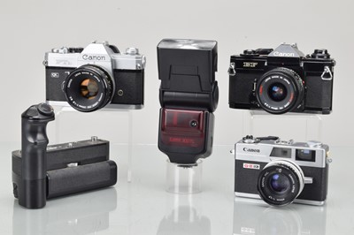 Lot 283 - Two Canon SLR Cameras and Canon Accessories