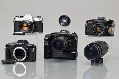 Lot 351 - Four Pentax SLR Cameras
