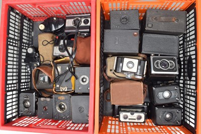 Lot 410 - Two Boxes of Box and Bakelite Cameras