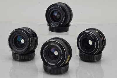 Lot 440 - Four Pentax Wide Angle Lenses