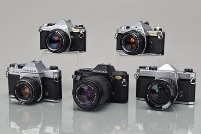 Lot 470 - Five Pentax SLR Cameras
