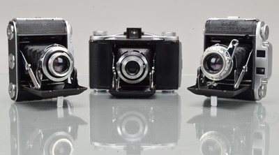 Lot 494 - Three Ensign Folding Cameras