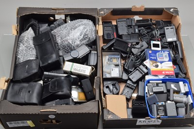 Lot 567 - A Tray of Camera Chargers and Batteries