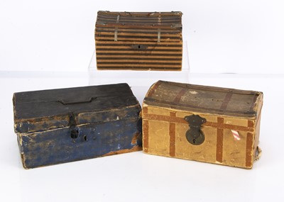 Lot 1317 - Three doll’s trunks