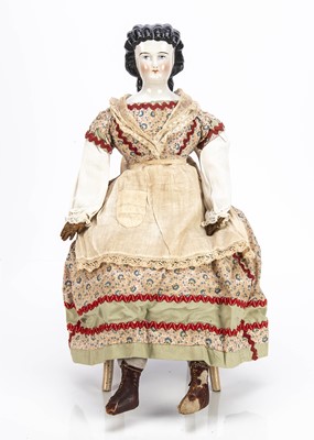 Lot 1356 - A Conta & Boehme mid 19th century china shoulder head lady doll