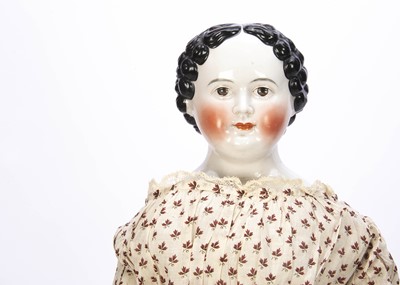 Lot 1358 - A Kloster Veilsdorf china shoulder-head Grenier-type child doll 1860s