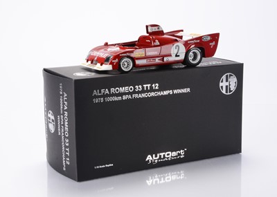 Lot 115 - AUTOart Signature Series 1:18 Scale Alfa Romeo 33 TT 12 1975 1000km SPA Francorchamps Winner (Pescarolo/Bell) #2