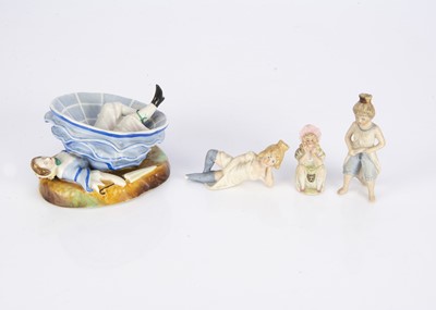 Lot 1373 - Continental saucy porcelain novelties