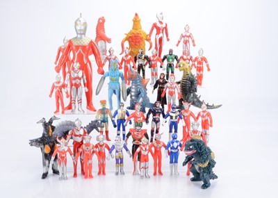 Lot 362 - 1980's-90's Ultraman & Other Tokusatsu Sofubi Action Figures