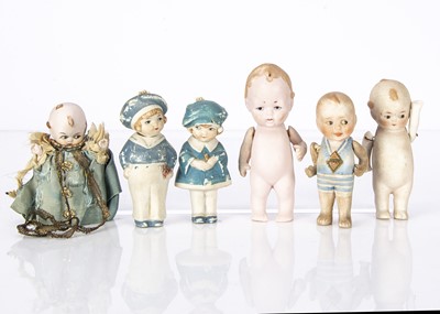 Lot 1417 - Four German bisque comic babies