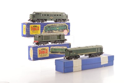 Lot 241 - Hornby-Dublo 00 Gauge boxed 3-Rail BR green Diesel Locomotives (3)