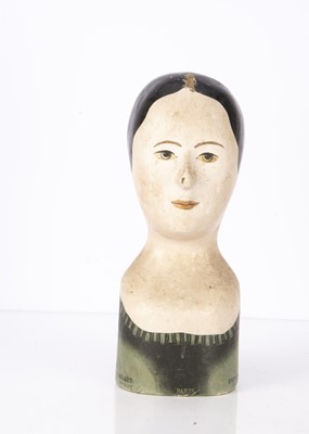 Lot 1473 - A rare 1860s Danjard Vincent Milliner’s display head