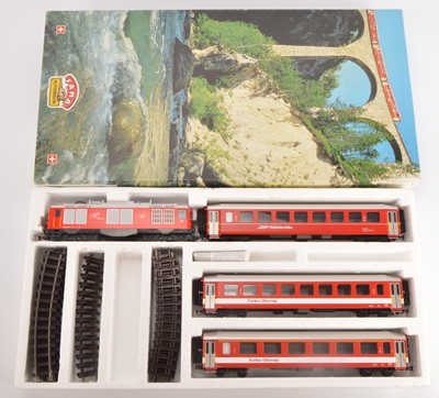 Lot 614 - Fama Alpenbahn Om Scale "Glazier Express" Ref: 1210 Train and additional items (9)
