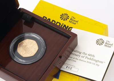 Lot 26 - A Royal Mint 2018 Paddington At The Station gold proof 50 pence coin