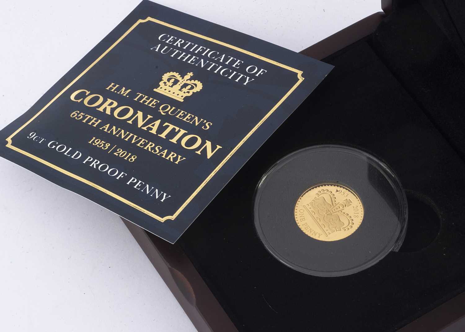 Lot 34 - An Elizabeth II Jersey 9ct gold proof one penny coin