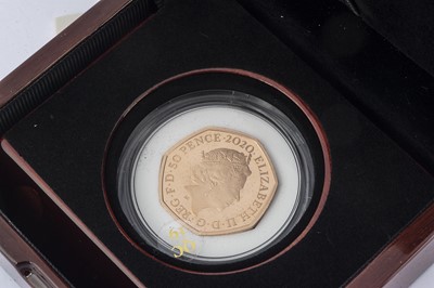 Lot 36 - A Royal Mint 2020 The Snowman gold proof 50 pence coin