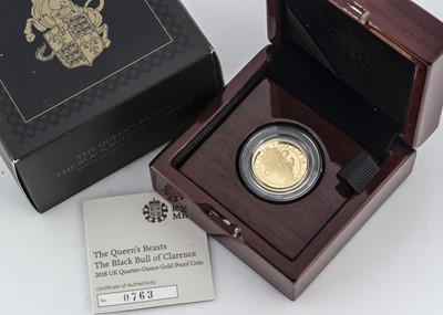 Lot 57 - A Royal Mint Elizabeth II The Queen's Beasts UK Quarter Ounce Gold Proof Coin
