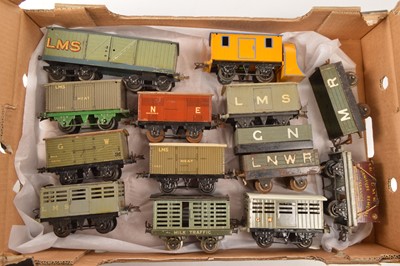 Lot 396 - Hornby 0 Gauge group of Goods rolling stock (14)