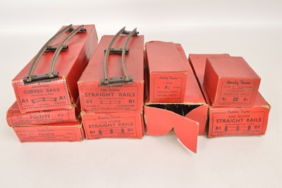 Lot 426 - Hornby 0 Gauge Post-War Boxed 2 Rail Clockwork Track (qty)