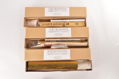 Lot 477 - Zero Zephyrs - ABS Models 0 Gauge Finescale LSWR coach kits (3)