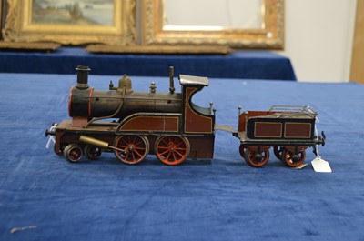 Lot 631 - Carette Gauge 1 4-4-0 Loco & Tender lined brown