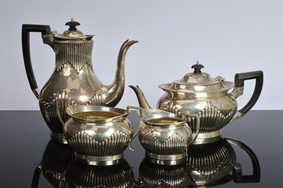 Lot 239 - A late Victorian silver presentation four piece tea and coffee set from Mappin & Webb