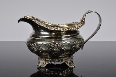 Lot 273 - A George IV silver milk jug by Rebecca Emes & Edward Barnard