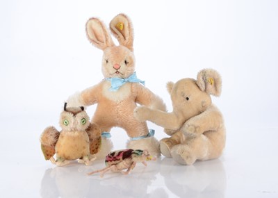 Lot 96 - Four post-war Steiff yellow tag animals