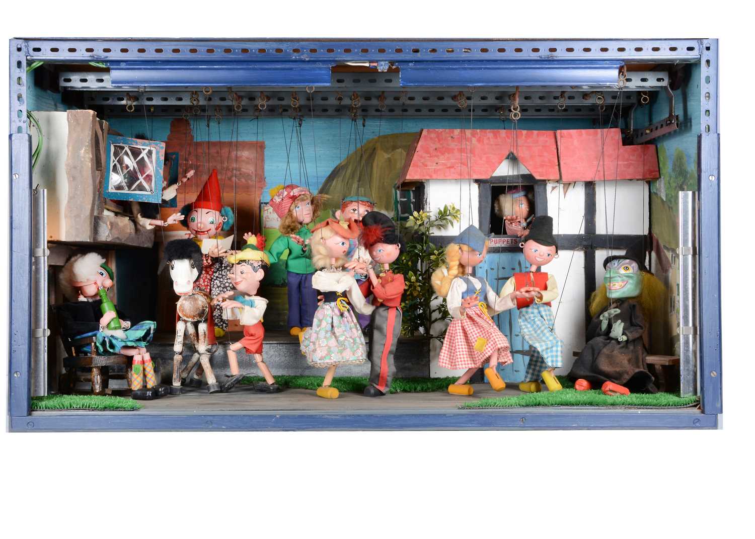 Lot 103 - A large electric mechanically driven Pelham Puppet theatre shop display
