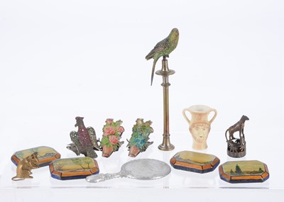 Lot 162 - Viennese cold painted bronze parrot