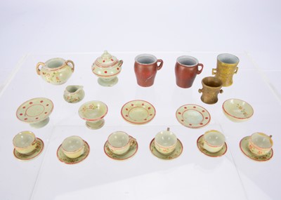 Lot 187 - German turned wooden dolls’ house part tea set
